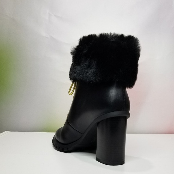 Things II Come  Maliyana Lace-Up Embellished Block-Heel Booties Size 7.5 NWT - Picture 4 of 9